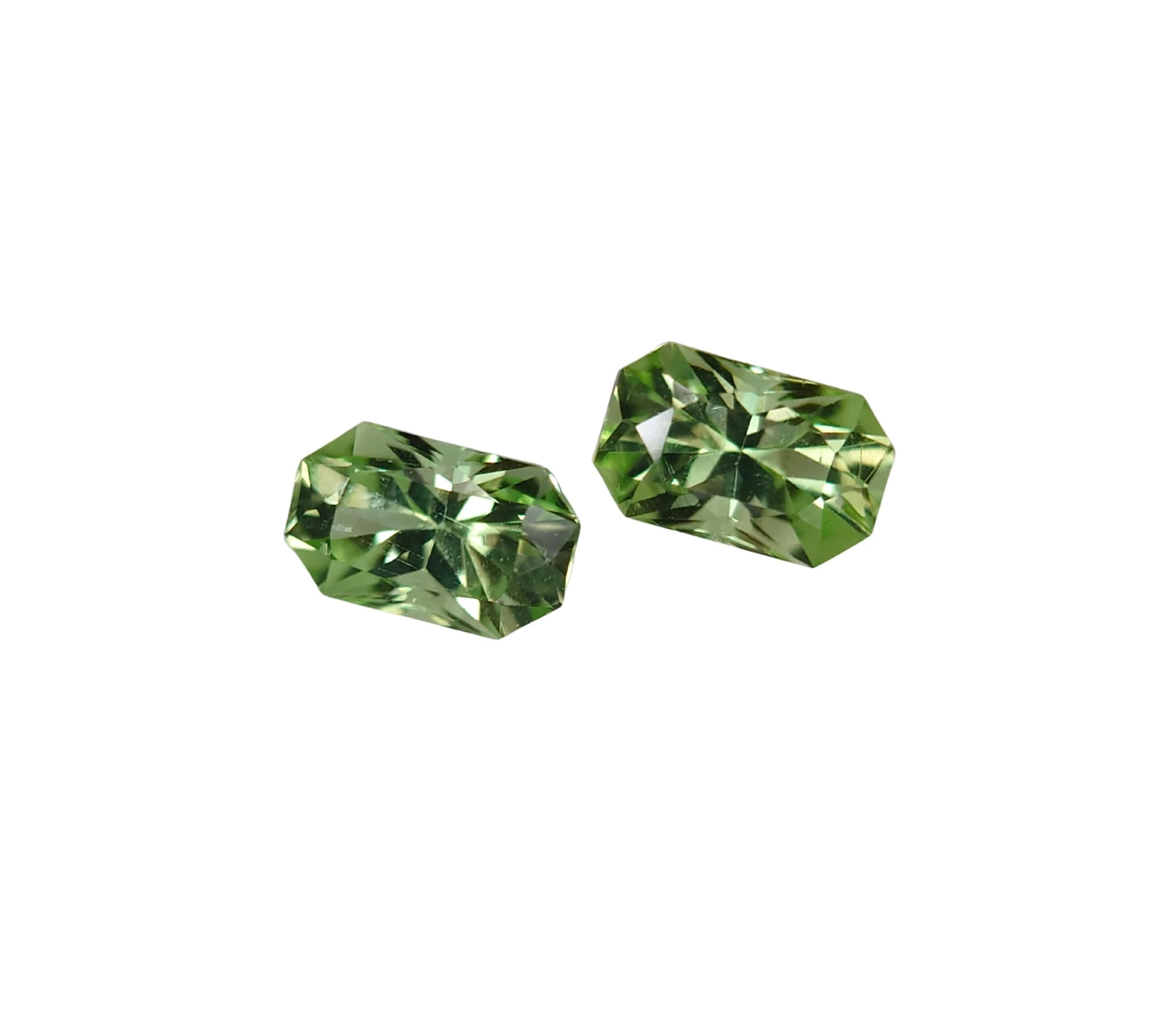 2.3ct Natural Peridot Pair from Pakistan — view 1